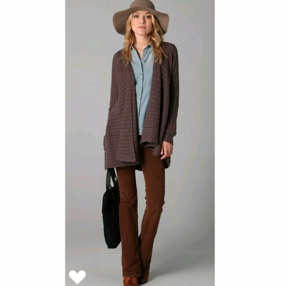 Free People Brown Cardigan Sweater